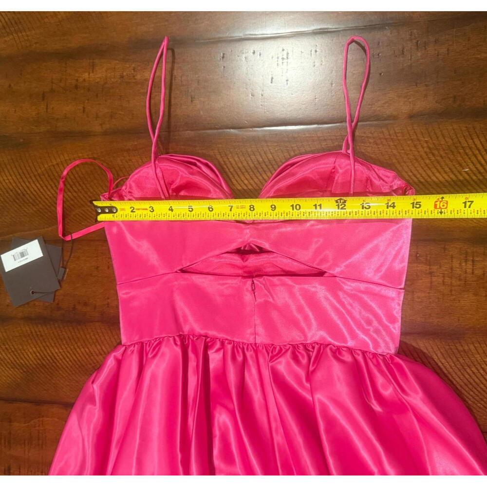 Mac Duggal Ieena 49616 - Bow Front Bubble Hem Mini Dress - Fuchsia, Size 4  $298 - Picture 7 of 8
